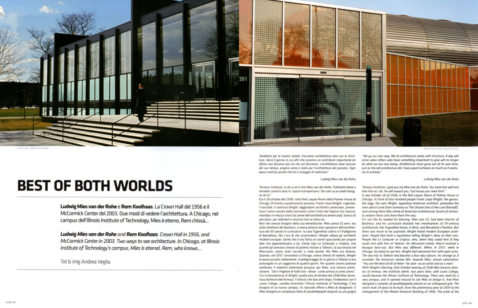 Chicago: Mies van der Rohe e Rem Koolhaas all’IIT